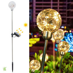 Star Wishing Light Outdoor Romantic Atmosphere Light Waterproof Copper Wire Lamp Solar Charging Camping Landscape Lighting