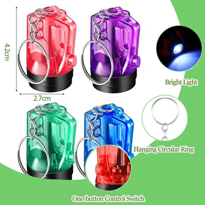 Description Picture 3 of itemMini Keychain LED Flashlight Portable Key Ring Luminous Light Small Miner's Lamp Bag Decorative Pendant Self-defense Light