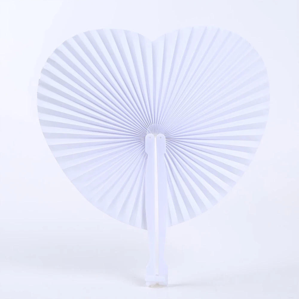 Description Picture 5 of item5-36pcs White Heart Shape Folding Fan Blank Fan Festival Hand Fans Party Gift DIY Painting Birthday Wedding Party Decoration