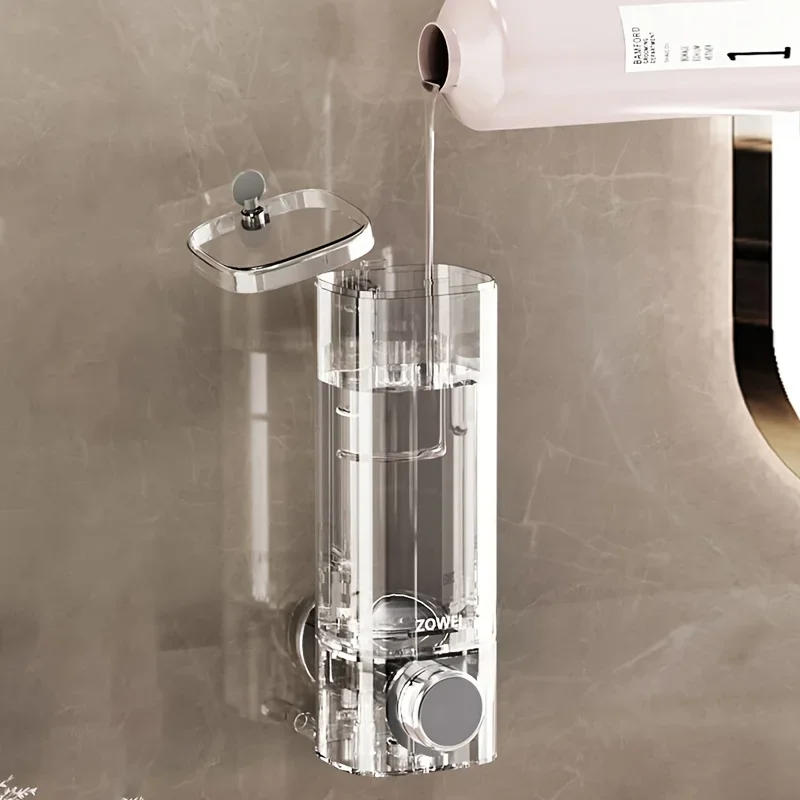 Description Picture 6 of itemWall-Mounted Soap Dispenser No-Drill Suction Cup Plastic Lead-Free Independent Installation Bathroom Accessories Battery-Free