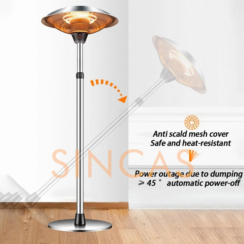 Description Picture 4 of itemOutdoor Umbrella Shaped Electric Heater Stainless Steel Waterproof Outdoor Terrace Garden Electric Heater 2200W Electric Heater