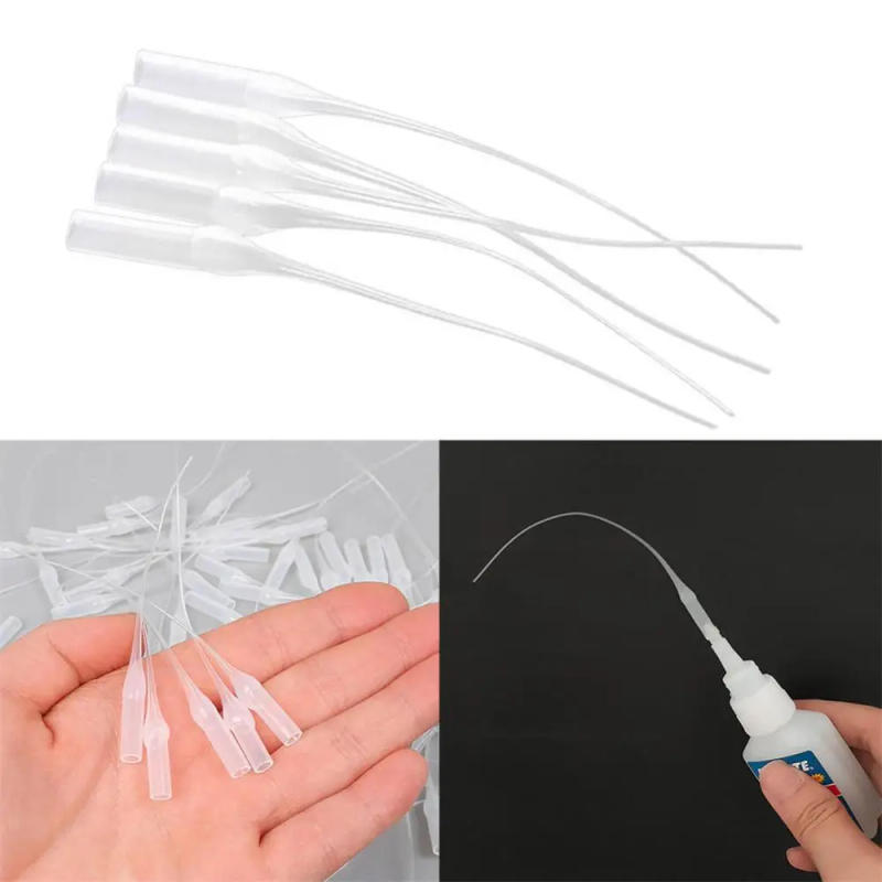 Description Picture 4 of item100PCS/pack Glue Micro-Tips Plastic Glue Bottle Tips Glue Extender Precision Applicator Dropping Tube Nozzle For Crafting Lab