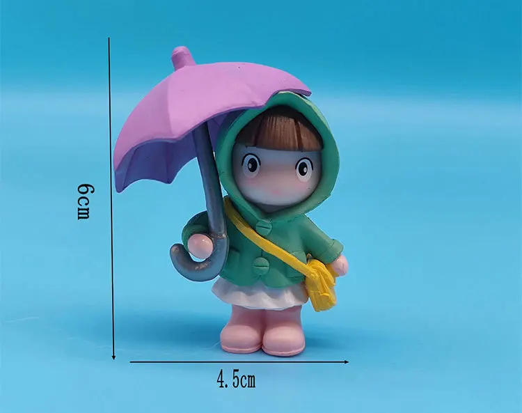 Description Picture 2 of itemCute Umbrella Couple Car Interior Decoration Action Figures Auto Rearview Mirror Dashboard Ornaments Doll Landscape Crafts 1pc