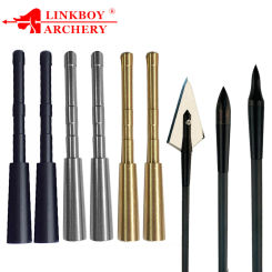 Linkboy-Archery Arrow Insert Adapter, Connect Broadheads, Arrow Points for ID4.2mm Carbon Shaft, Recurve Bow, Hunting Shooting,