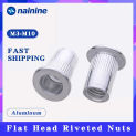 Aluminum Rivet Nut Rivnut Flat Head Threaded Rivet Insert Nutsert M3-M12