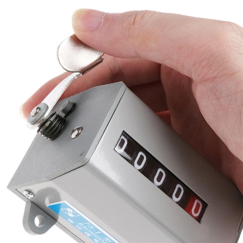 Description Picture 3 of item220V 1 Pc 75-I Metal Mechanical Resettable 5 Digits Display Rotary Revolution Counter 350 R/Min