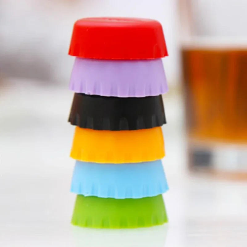 Description Picture 4 of itemCandy Colors Silicone Beer Bottle Caps, Bar, Home Brewing, Wine Making, Barware, Kitchen, Dining, Garden, 6Pcs, 12Pcs