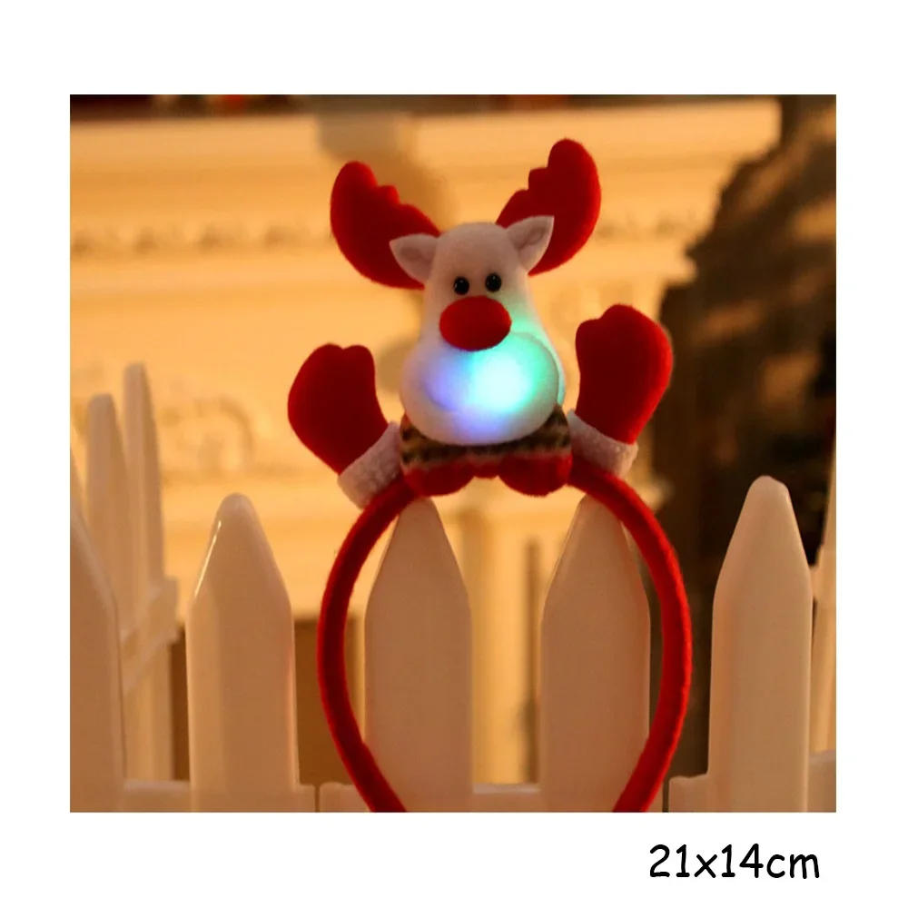 Description Picture 4 of item2024 Christmas Headbands Santa Claus Elk Snowman Children Adult Headwear Decoration Party Role Playing Happy New Year