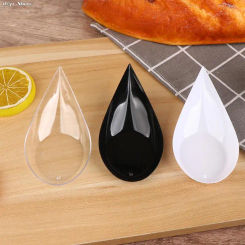 NEW 10PCS Plastic Disposable Appetizer Plates Dessert Cups Bowl Spoon Shaped Plate Ice Cream Plate Tea Break Buffet Tableware