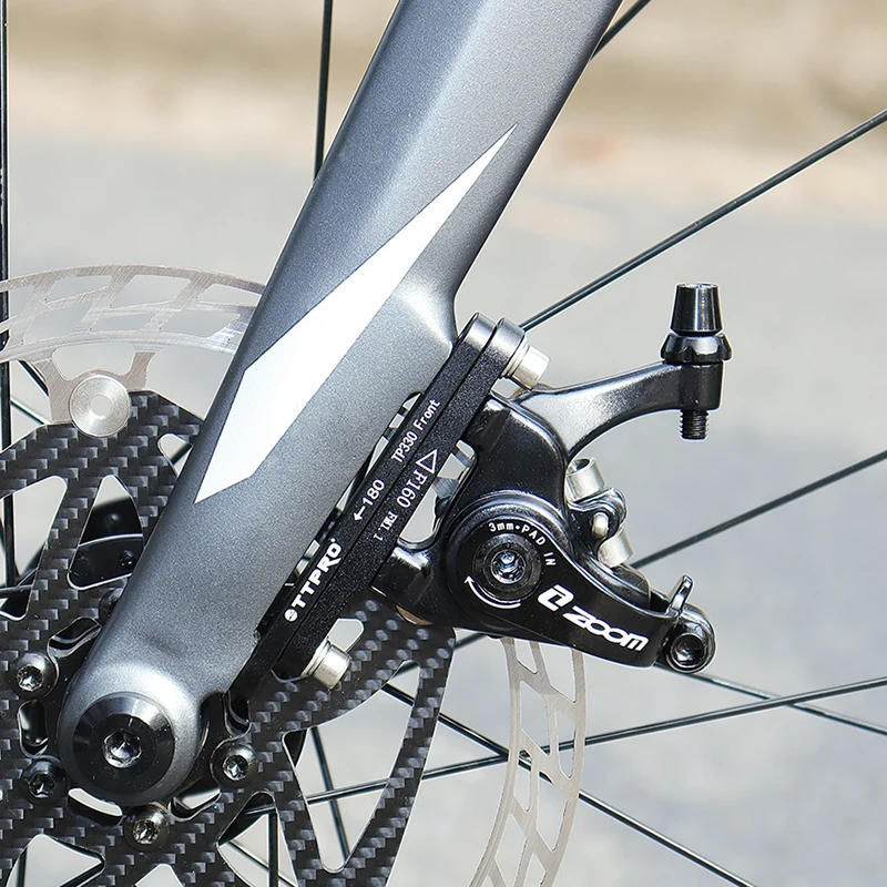 Description Picture 5 of itemTTPRO Road Bike Bicycle Disc Brake Aapter Flat Mount CNC Front Rear 180mm Disc Brake Rotor Adapter with Bolts Bicycle Parts