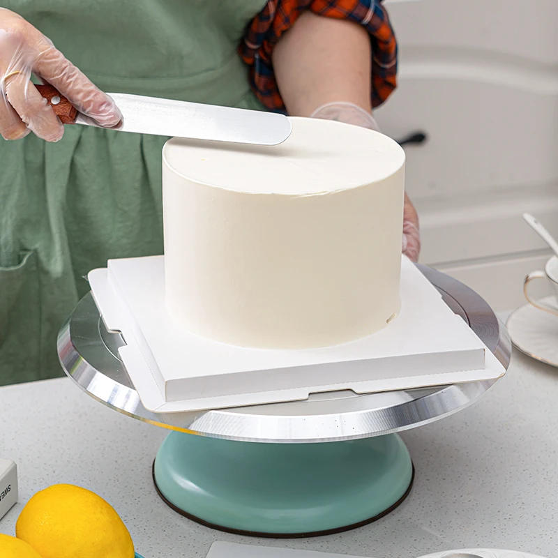 Description Picture 4 of item10/12 INCH Baking Tools Aluminum Alloy Birthday Cake Turntable Plastic Ceramic Turntable Glass Turntable Flower Mounting Table