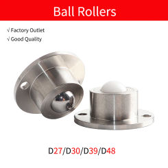 Good Quality QB318 Steel Ball Roller Universal Ball Flange Heavy Duty Conveying Sliding Roller Bearing Stainless Steel Body BCHF
