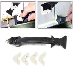 3 In 1 Silicone Scraper Sealant Smooth Remover Tool Set Caulking Finisher Smooth Grout Kit Floor Mould Removal Hand Tools Set