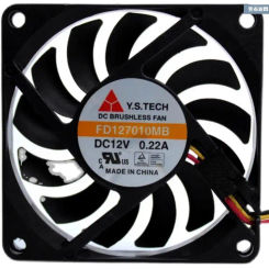 Y.S TECH FD127010MB-H DC 12V 0.20A 70x70x10mm 3-Wire Server Cooling Fan