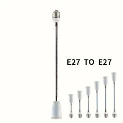 Versatile E27 Adapter for Doors & Windows - 85-265V Converter with Lamp Interrupter Base Hardwired