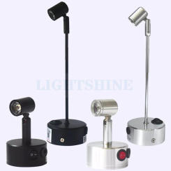 Led Rechargeable 1W Spot Light Glass Counter Spotlights Jewelry Display Case Lights Display Vertical Pole 1W/3W Lithium Battery