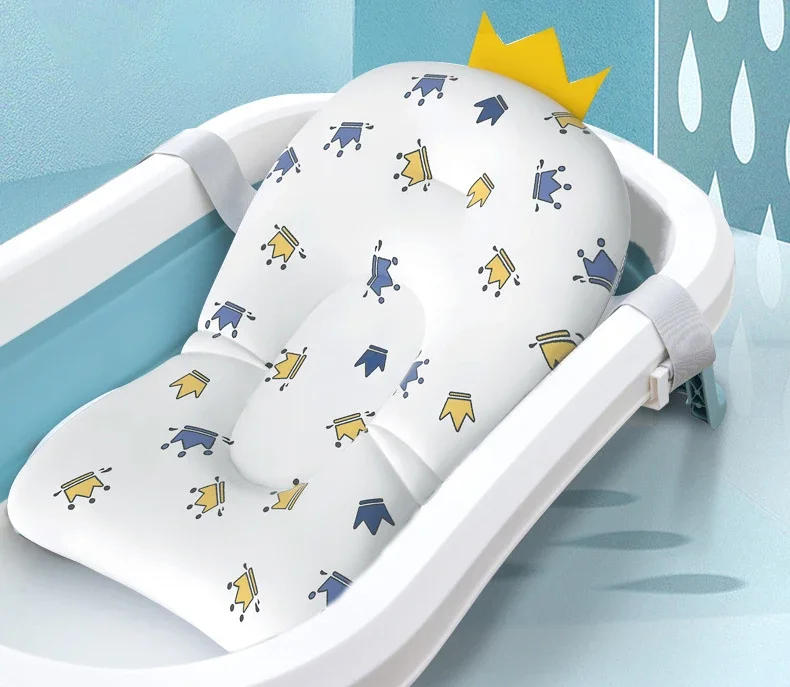 Description Picture 4 of itemPortable Baby Bathtub Pad Ajustable Bath Tub Shower Cushion Newborn Support Seat Mat Foldable Baby Bath Seat Floating Water Pad