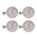 4Pcs Wardrobe Cabinet Pulls Rhinestones Dressers Knob Fashion Drawer Door Pulls Handle Bedroom Furniture Hardware Dropship