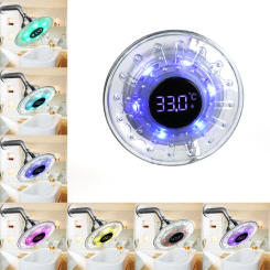 Temperature Display Bathroom Color Lighted Showerhead