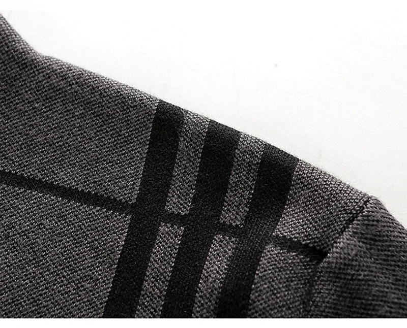 Description Picture 5 of itemNew in Autumn Smart Casual Striped Men's Knitted Sweaters for Men Streetwear Fashion Male Cardigans with Pocket Luxury Tops