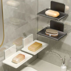 Bathroom Soap tray hole free wall mounted soap sponge holder organizer accessories kitchen soap holder