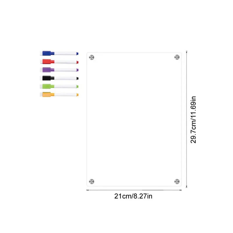 Description Picture 6 of itemFridge Magnet Sticker Calendar Board Planner Reusable Magnetic Dry Erase Board Schedule Transparent Acrylic Fridge Message Menu