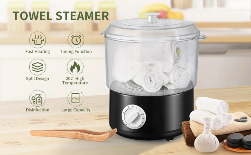 Description Picture 3 of itemTowel Steamer Heater Hot Towel Warmer Stove Hand Warmers SPA Facial Skin Moisturizing Tool with Clip Quick Heating 3 Minutes