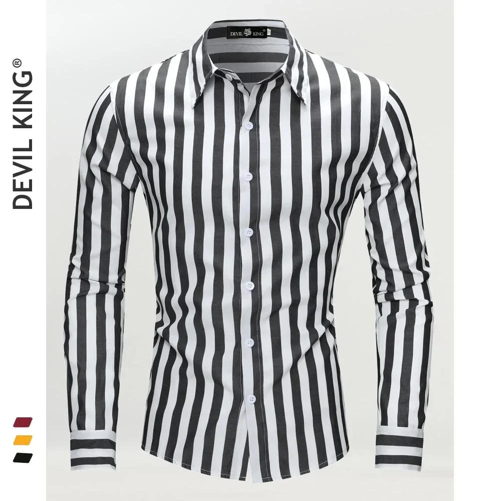 Description Picture 5 of itemMen's Plaid stripe Cotton Dress Shirts Male High Quality Long Sleeve Slim Fit Business Casual Shirt Plus Size S-2XL