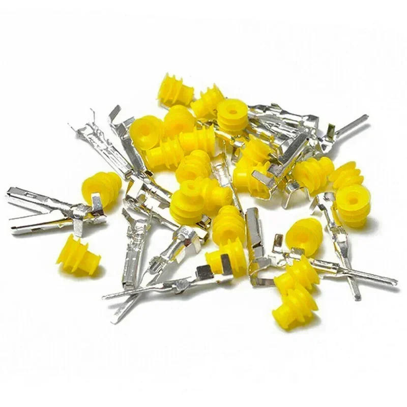 Description Picture 6 of item10 Kit 2 Pin Way Waterproof Electrical Wire Connector Plug  1.5mm Terminals 2Pin HID Plug Auto Xenon lamp Plug