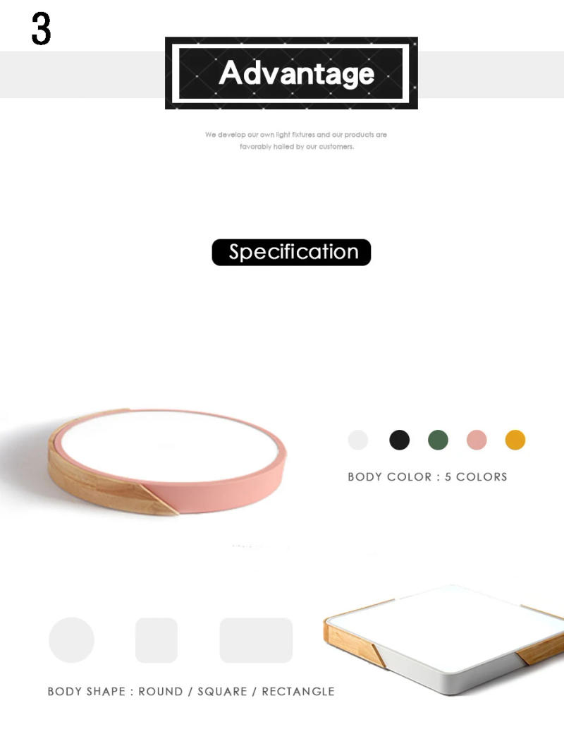 Description Picture 2 of itemModern LED Ceiling Light Wood For Room Decoration Bedroom Lamp Corridor Balcony Lighting Living Room Chandelier Lights 110V 220V