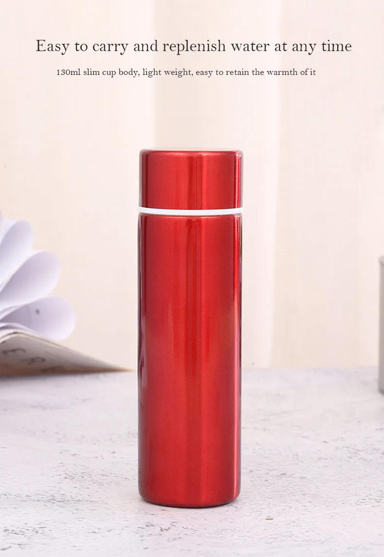 Description Picture 2 of item130ML Portable Pocket Thermos Bottle Stainless Steel Mini Thermal Water Bottle Insulated Flask Cup Outdoor Camping Drinkware