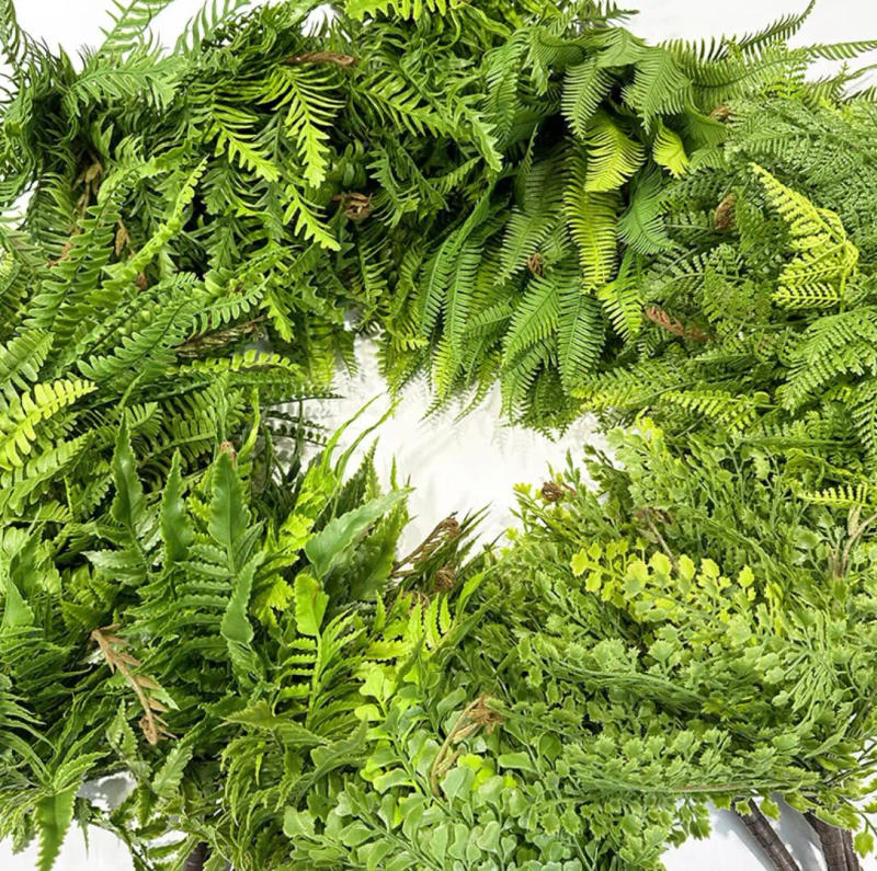 Description Picture 4 of itemArtificial Fern Leaf Persian grass Plant Wall accessories greening material DIY landscaping home garden decoration Office