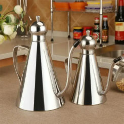Condiment Storage Container Seasoning Vinegar Dispenser Stainless Steel Oil Bottle Teapot Non-toxic Dustproof Kitchen Accessory