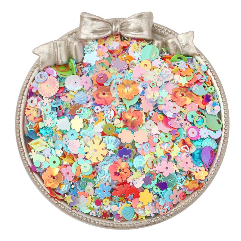 Description Picture 5 of item20g/Pack Novelty Mixed Plastic Bead Pieces, Jelly Rhinestones, DIY Sequins Supplies