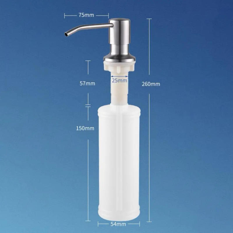 Description Picture 2 of item350/500ml Stainless Steel Soap Dispenser Versatile Anti-rust Built-in Dispenser Pump Dish Liquid For Kitchen Sink Accessories