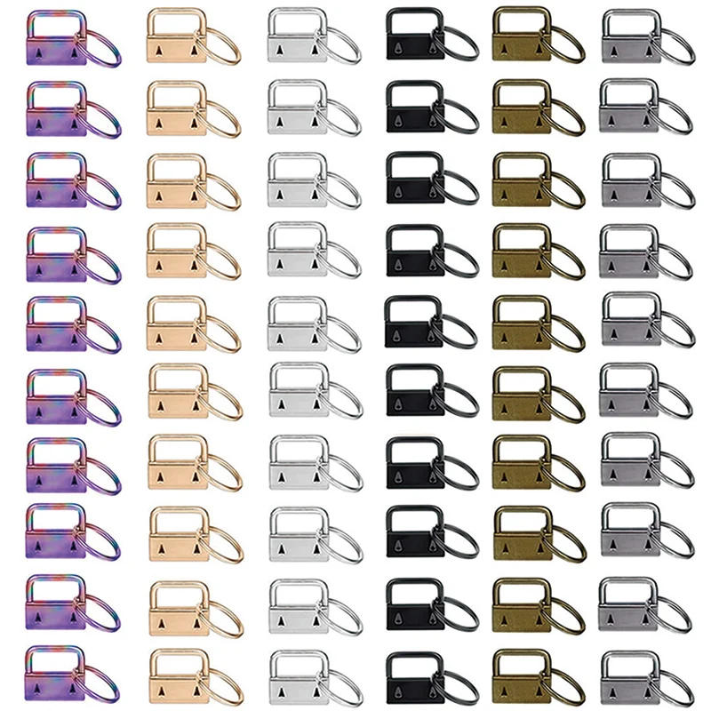 Description Picture 4 of item20/40/60PCS Webbing Tail Clip Key Fob Hardware 25mm Keychain Split Ring with Tool  Pliers for Wrist Wristlets Cotton Tail Clip