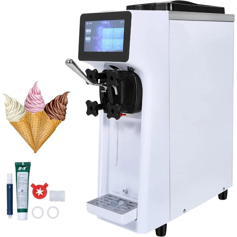 Description Picture 2 of itemCommercial Ice Cream Maker, 10-20L/H Yield, 1000W Countertop Soft Serve Machine with 4.5L Hopper