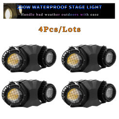 4Pcs/Lots 2×100W COB blinder Waterproof Light 2 Eyes Stage Light DMX Control Outdoor Event Performance DJ Disco Equipment