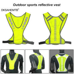 Cycling Safety Vest For Men And Women Night Running Cycling Riding Fitness Vest Adjustable Waist Sports Vest Bicycle Accessory