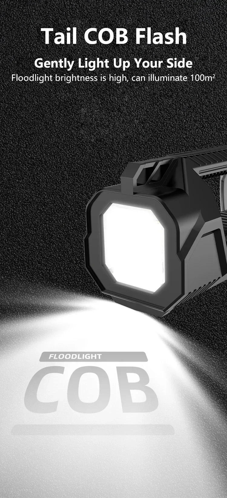 Description Picture 6 of itemMost Powerful XHP70 LED Work Light Solar Charging Searchlight USB Rechargeable Flashlight Camping Lantern Torch Spotlight