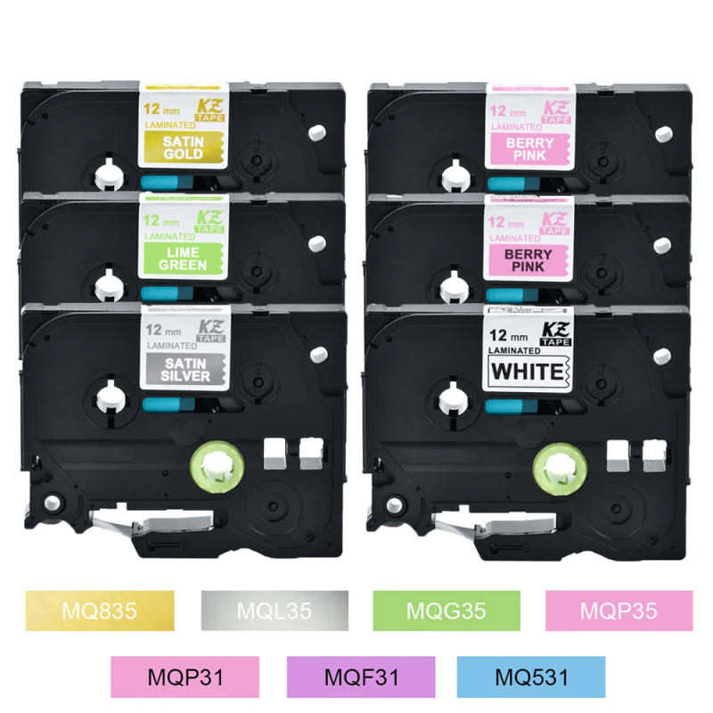 Description Picture 2 of item12mm*8m Special Color Ribbon Label Tape TZ-231 tz231 Compatible Brother P-TOUCH label printer labeling tapes laminated Labels