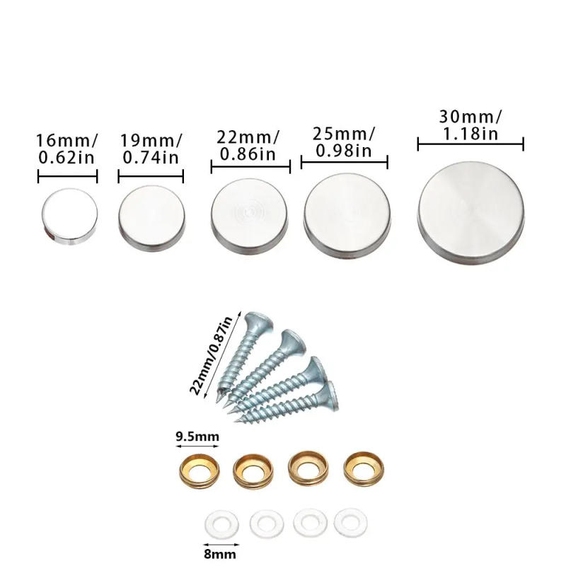 Description Picture 5 of itemAdvertising Screws Nails Furniture Hardware Mirror Fixing Nails Decoration Screw Covers Mirror Fasteners Screws Decorative Cap
