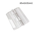 2Pcs Durable Transparent Plastic Folding Hinge Acrylic Clear Door Hinges ABS Foldable Furniture Hardware Cabinet Door