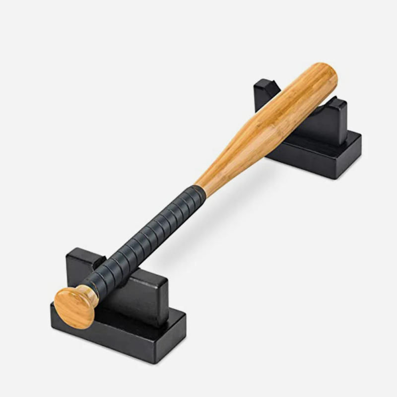 Description Picture 5 of item2 Pcs Baseball Bat Display Stand Mini Wooden Holder Implements Stick Holders Ice Hockey Rack Accessories Bats for