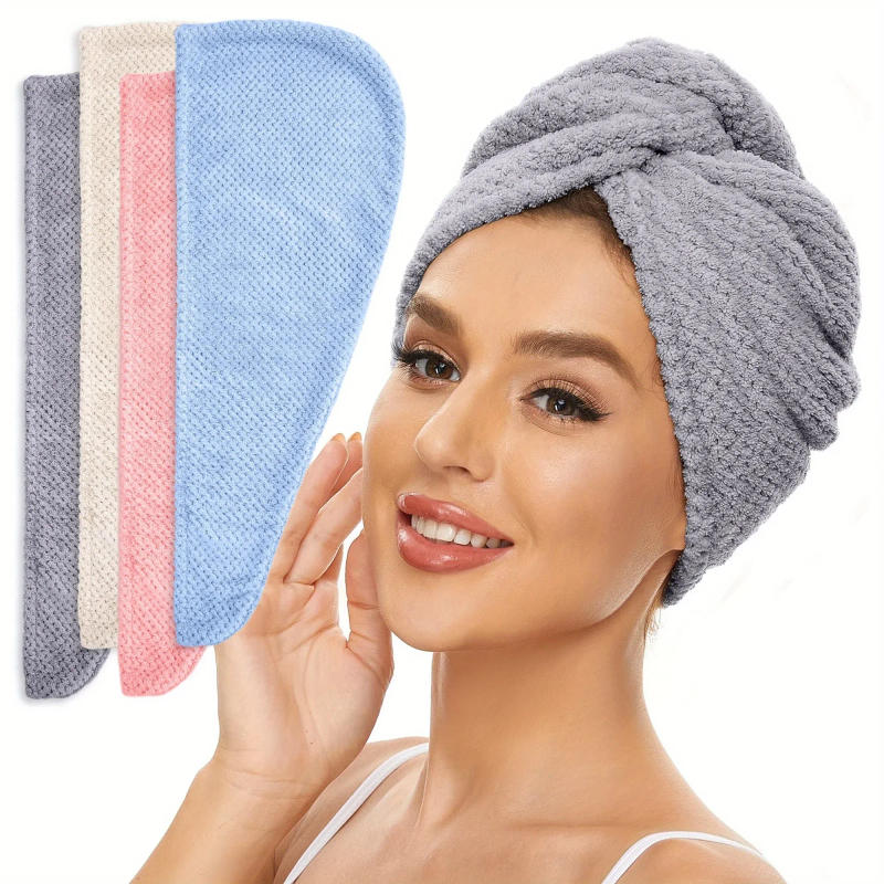 Description Picture 2 of item1pcs Microfiber Hair Towel For All Hair Style, Quick Drying Hair Turban - Perfect For Women, Men