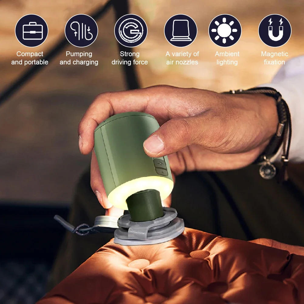 Description Picture 5 of itemElectric Air Pump Ultralight Portable tiny Pump Rechargeable Battery with Camping Lantern for Air Cushion Air Pillow