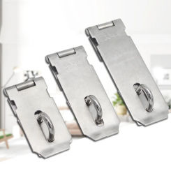 2 Pcs Door Hasp Door Lock Hasp Padlock Chain Heavy Duty for Bedroom Gate Clasp and Staple
