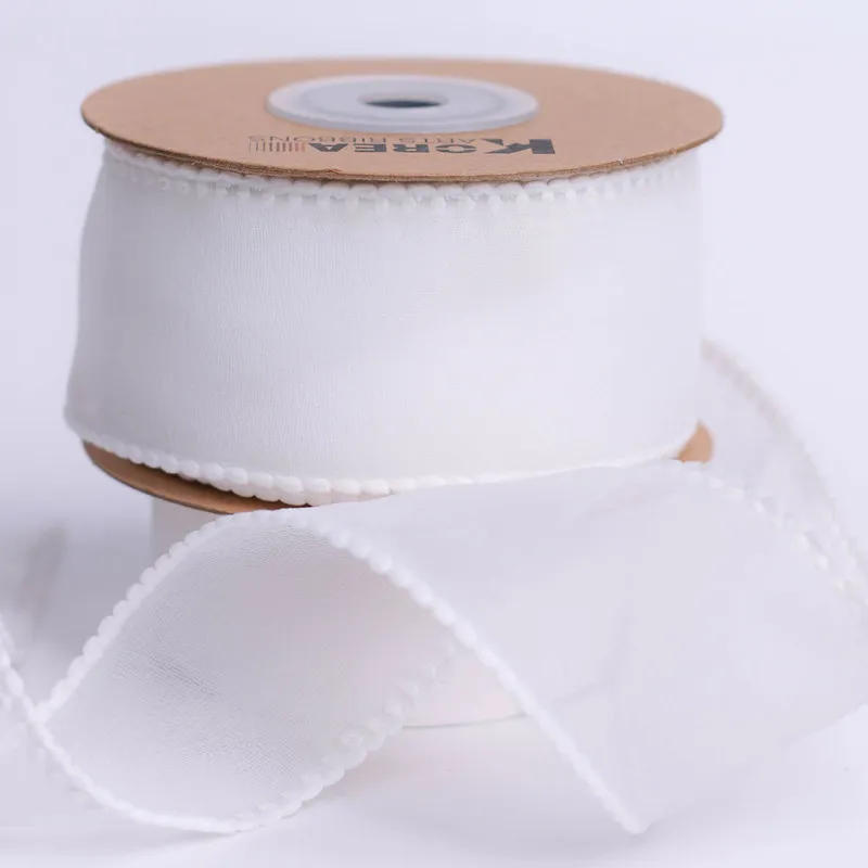 Description Picture 3 of item10 Yards Organza Ribbon Handmade Tape DIY Accessories Girl Hair Clips Bow Satin Gauze Voile Piping Webbing