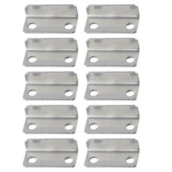Hardware Drawer Strike Plate 10Pcs Drawer Lock Strike Plate Home/Office Metal Replacement Silver Tone Brand New