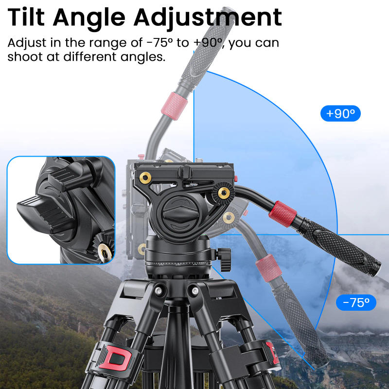 Description Picture 3 of itemFluid Head 72mm Hydraulic Pan Tilt Base Heavy Duty Tripod Video Head Mount Q.R Plate, EVUMO V8 for DSLR, Video Camera Camcorder